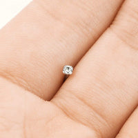 Forbidden Body Jewelry 18g/20g Grade 23 Titanium 2mm Press Fit CZ Fishtail Custom Bend Nose Stud