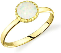 Forbidden Body Jewelry .925 Sterling Silver Synthetic Opal Knuckle Ring (Size 3.5)