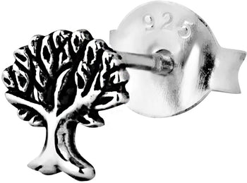 Forbidden Body Jewelry .925 Sterling Silver Tree of Life Cartilage Stud Earring (Sold Individually)