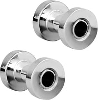 Forbidden Body Jewelry 1.2mm - 16mm Surgical Steel Ear Gauges Screw Fit Tunnels, Tunnel Plug Earrings Sold as a Pair