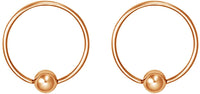 Forbidden Body Jewelry Pair 2g-20g Gold & Rose Gold Tone Surgical Steel Captive Bead Body Piercing Hoops (2pcs)