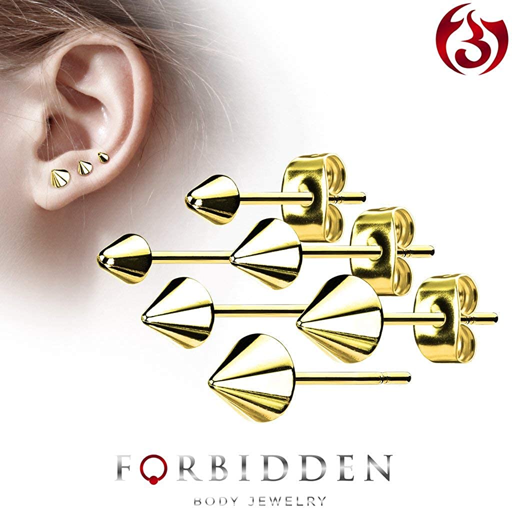 316L Surgical Steel Spike Stud Earrings