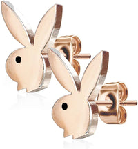 316L Surgical Steel Playboy Bunny Stud Earrings