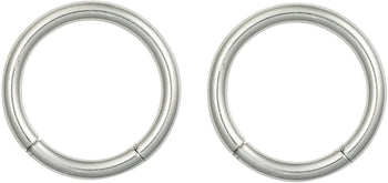 Forbidden Body Jewelry Pair of 316L Surgical Steel Seamless Segment Hoop Piercing Rings