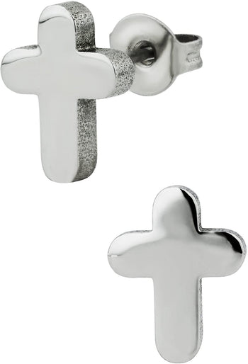 Stainless Steel Little Cross Stud Earrings for Kids