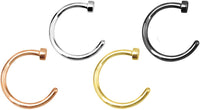 Forbidden Body Jewelry Super Value 4-Pack: 18-20g Surgical Steel Comfort-Fit Perfect Every-Day Basics Nose Hoops