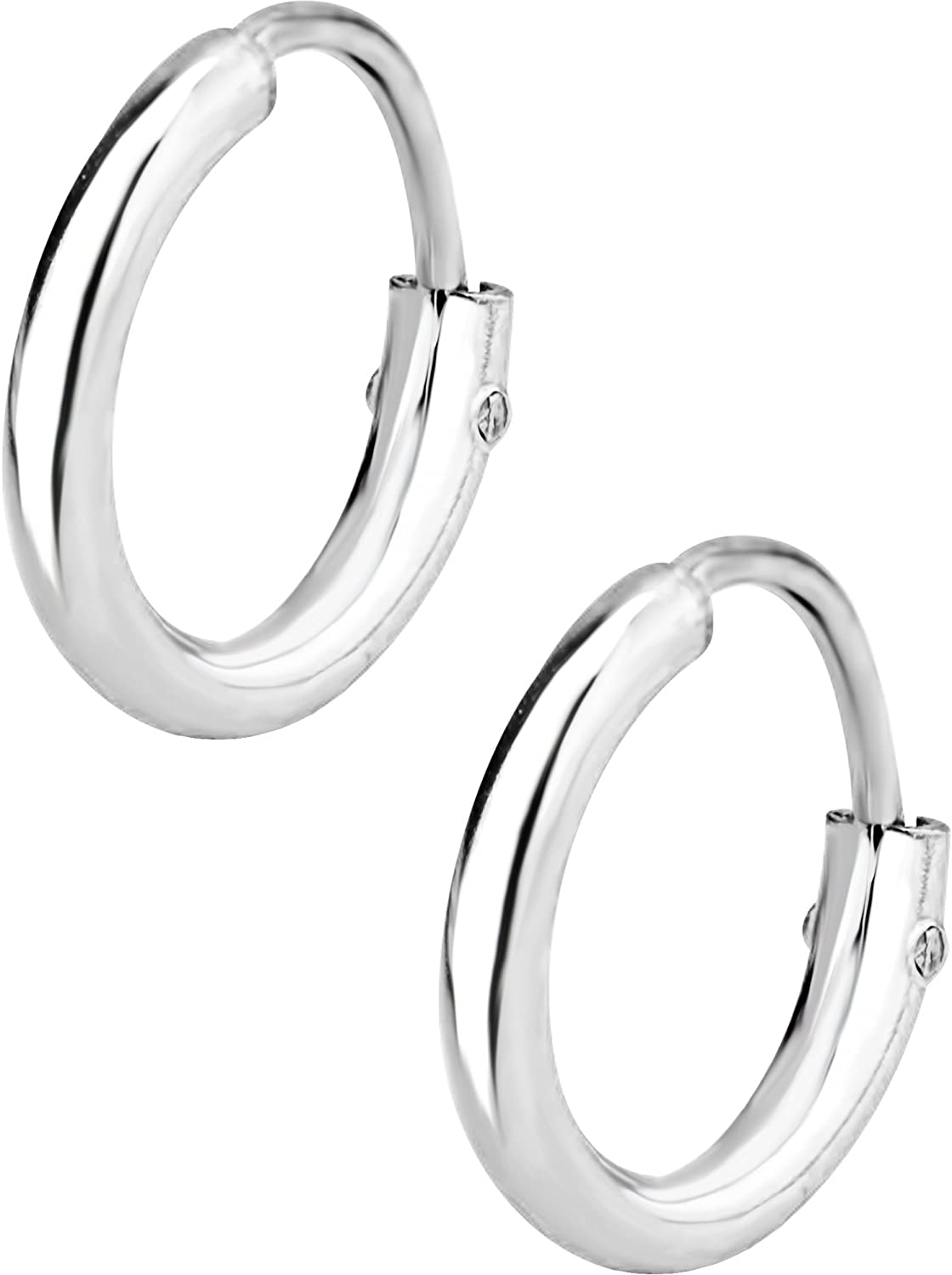 .925 Sterling Silver 1/4" Hoop Earrings for Kids