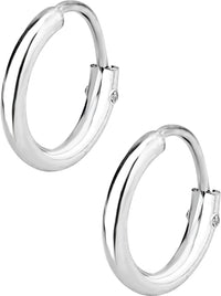 .925 Sterling Silver 1/4" Hoop Earrings for Kids