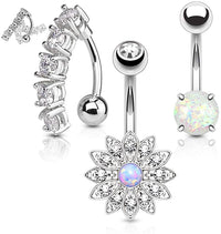 Forbidden Body Jewelry Super Glam Belly Ring Variety Value Pack (Choose Style/Color)