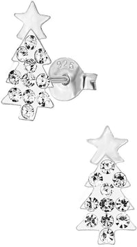 Hypoallergenic Sterling Silver Christmas Stud Earrings for Kids (Nickel Free)