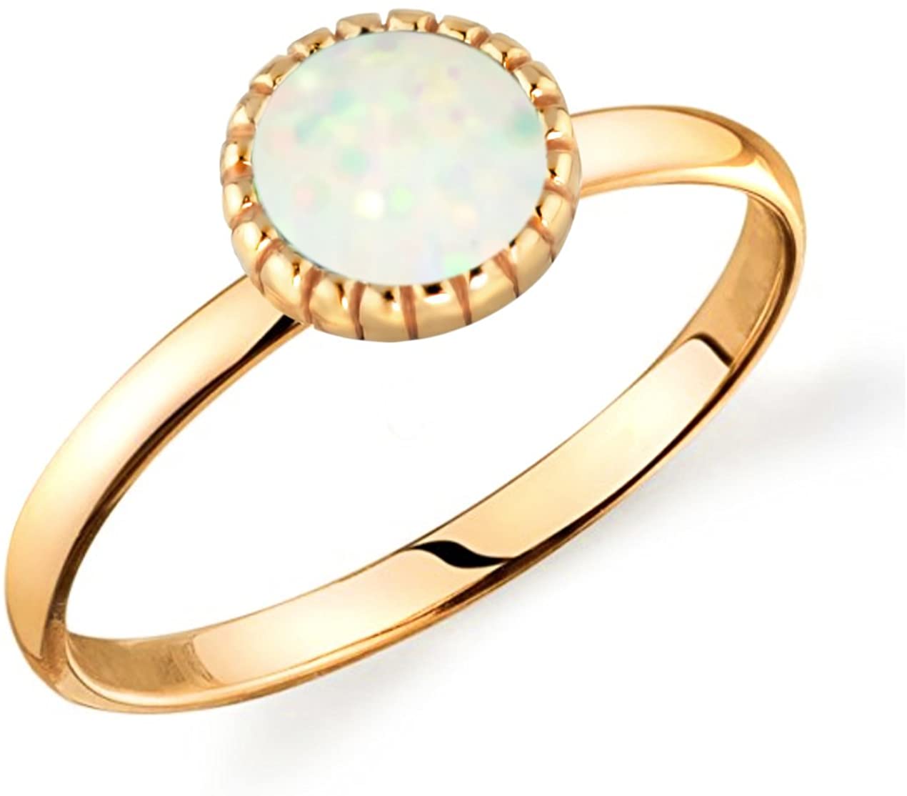 Forbidden Body Jewelry .925 Sterling Silver Synthetic Opal Knuckle Ring (Size 3.5)