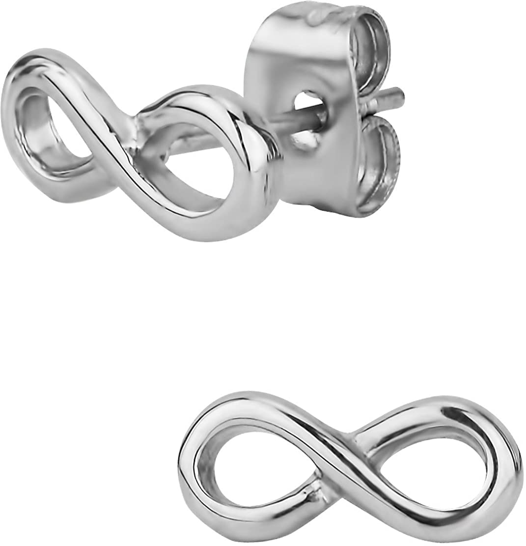 Stainless Steel Infinity Symbol Stud Earrings for Kids