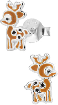 Hypoallergenic Sterling Silver Christmas Stud Earrings for Kids (Nickel Free)