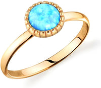 Forbidden Body Jewelry .925 Sterling Silver Synthetic Opal Knuckle Ring (Size 3.5)