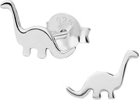 Hypoallergenic Sterling Silver Little Dinosaur Stud Earrings for Kids (Nickel Free)