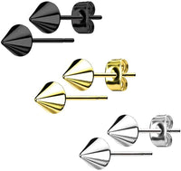 316L Surgical Steel Spike Stud Earrings