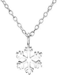 Hypoallergenic Sterling Simulated Diamond Snowflake Jewelry for Kids