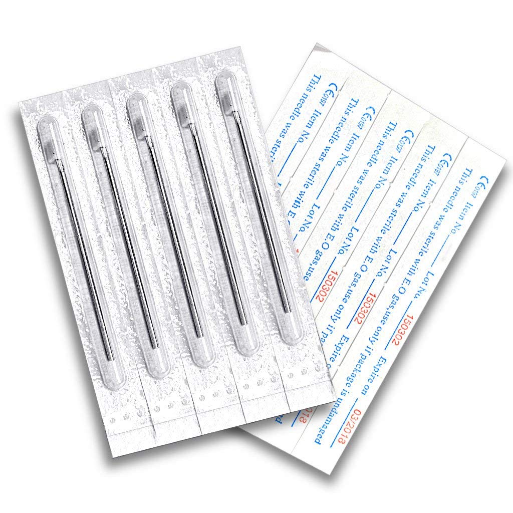 316L Surgical Steel Sterilized 14g-20g Body Piercing Needles (Choose Gauge/Quantity)