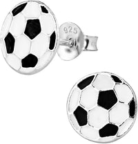 Hypoallergenic Sterling Silver Soccer Ball Stud Earrings for Kids (Nickel Free)