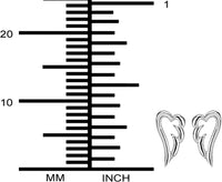 Hypoallergenic Sterling Silver Angel Wing Stud Earrings for Kids (Nickel Free)
