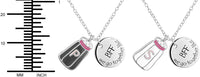 Penny & Piper Best Friends Necklace for 2: .925 Sterling Silver We Go Together Like Salt & Pepper BFF Necklace Set