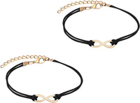 Penny & Piper Set of 2 Matching Friendship Bracelets for Kids with Soft Leatherette Cord