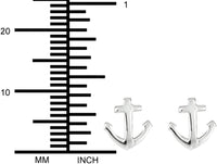 Hypoallergenic Sterling Silver Anchor Stud Earrings for Kids (Nickel Free)