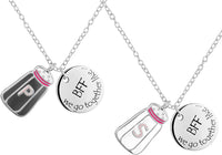 Penny & Piper Best Friends Necklace for 2: .925 Sterling Silver We Go Together Like Salt & Pepper BFF Necklace Set