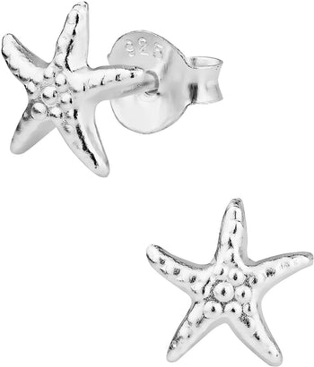 Hypoallergenic Sterling Silver Little Starfish Stud Earrings for Kids (Nickel Free)