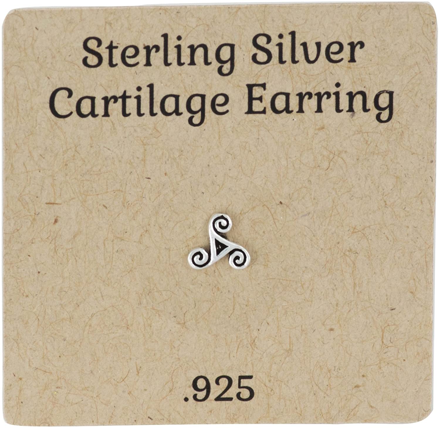 Cartilage Earring Stud: Sterling Silver Tiny Celtic Spiral Cartilage Earring (Sold Individually)