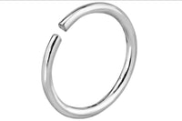 This 20 gauge seamless nose hoop is made with .925 Sterling Silver. 