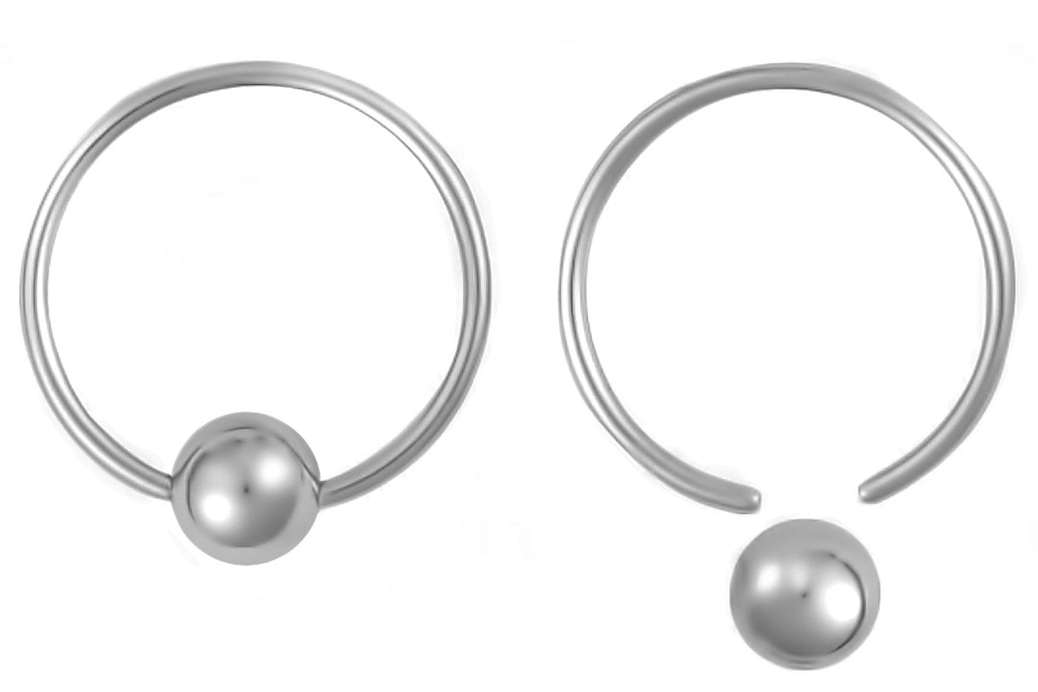 Pair of Captive Bead Rings