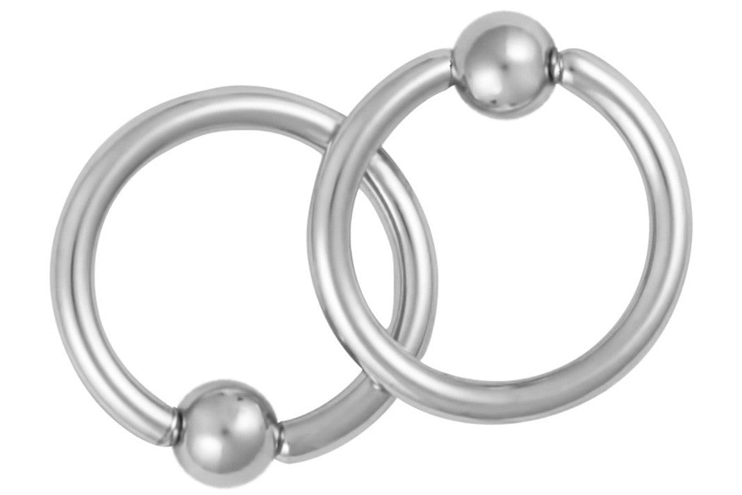 Pair of Captive Bead Rings