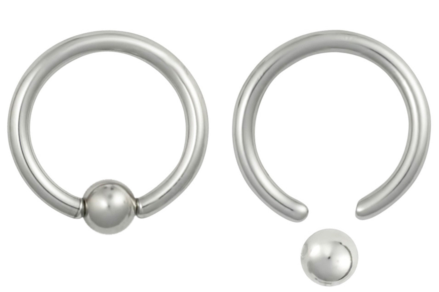 Pair of Captive Bead Rings