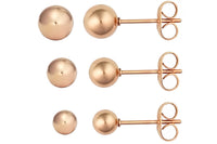 These hypoallergenic earrings are made with surgical grade 316L Stainless Steel and 18k Rose Gold plating. These earrings are nickel free and safe for sensitive ears.