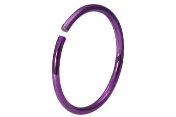 Titanium Anodized Purple Nose Ring Hoop