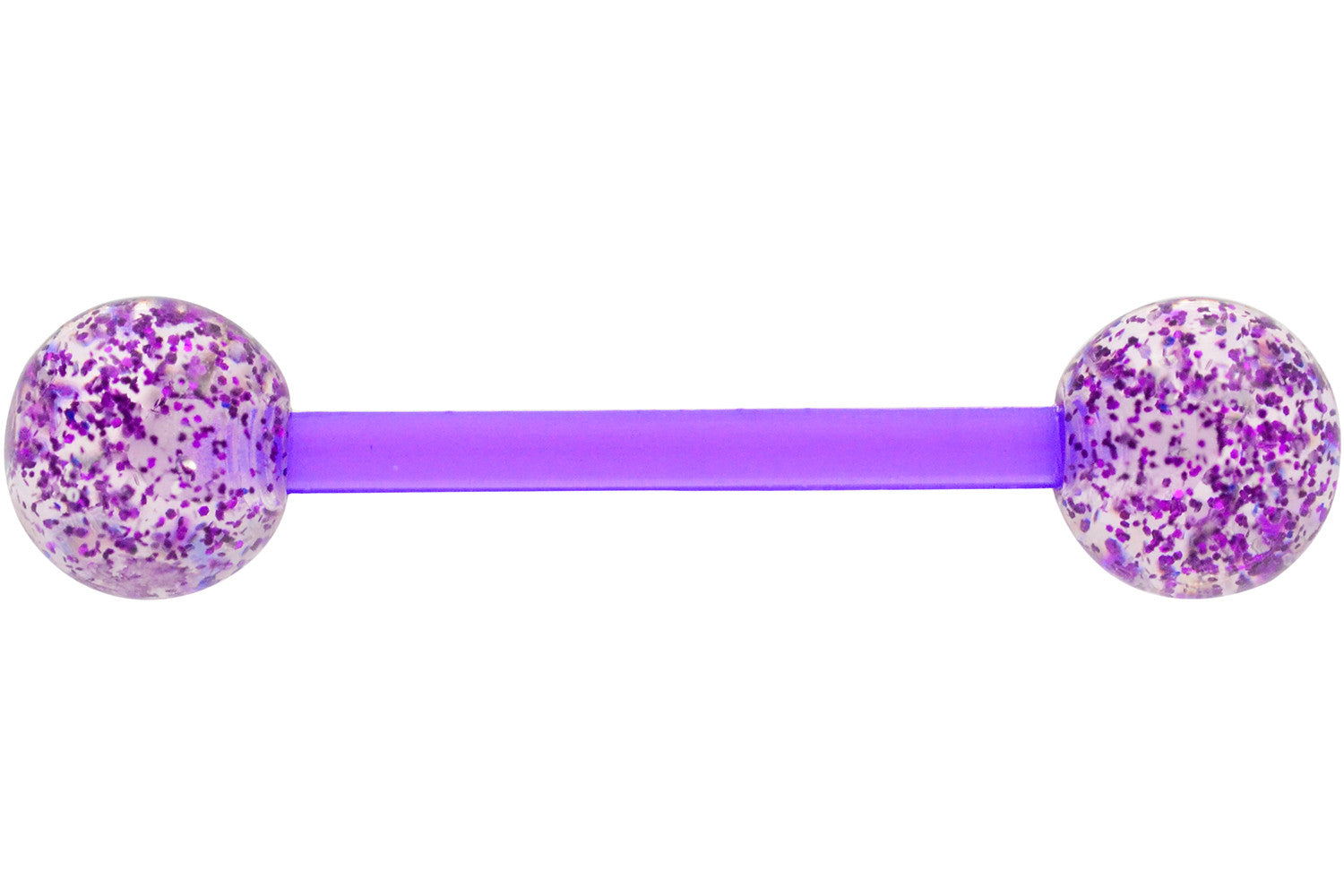 Purple Glitter Tongue Barbell