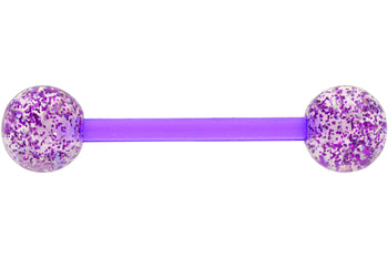 Purple Glitter Nipple Barbell
