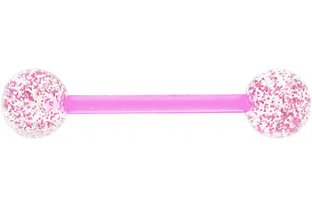 Pink Glitter Nipple Barbell