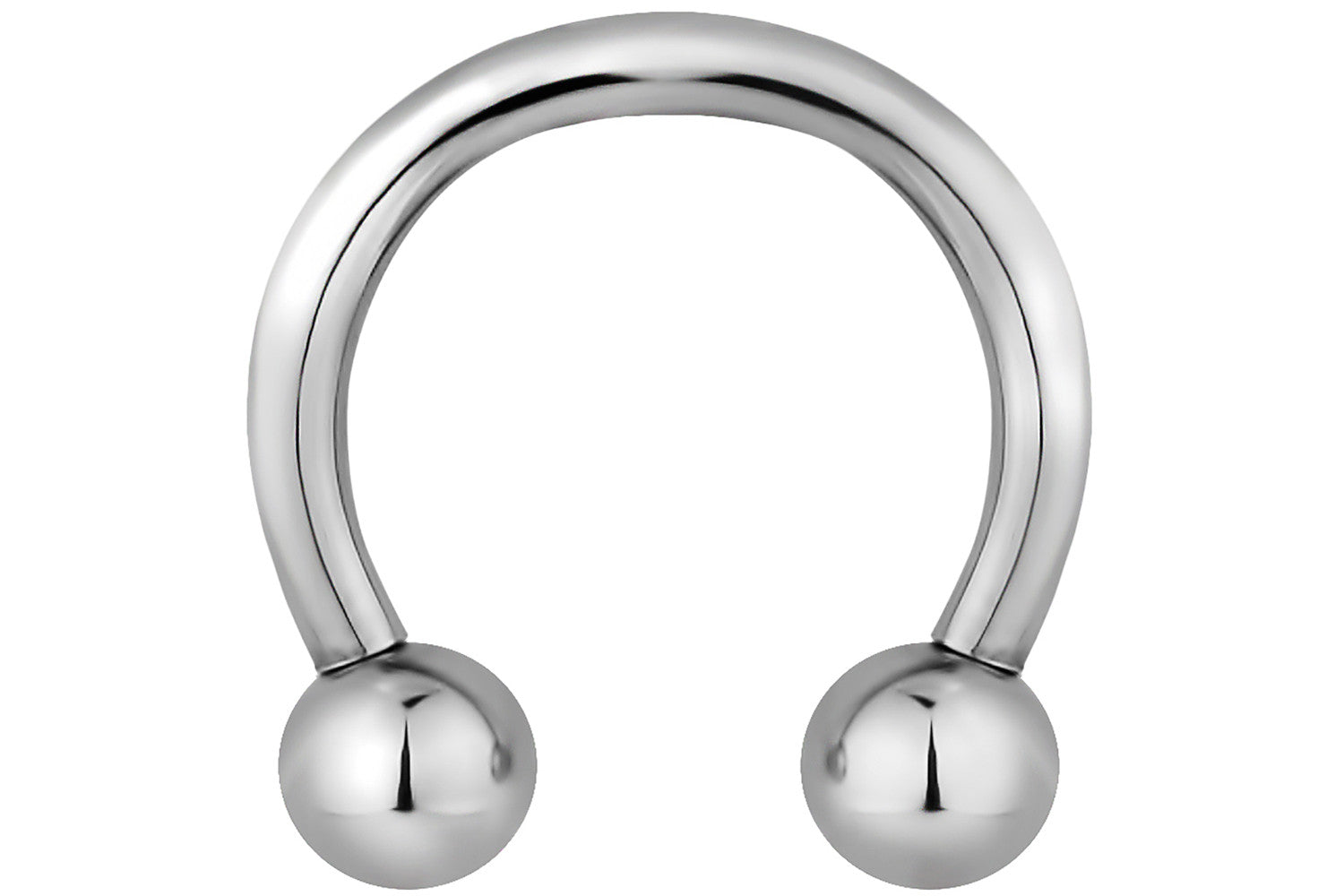 This 14 gauge horseshoe body piercing ring is internally threaded for maximum comfort and ease of use. It is made with surgical grade 316L Stainless Steel.