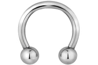 This 14 gauge horseshoe body piercing ring is internally threaded for maximum comfort and ease of use. It is made with surgical grade 316L Stainless Steel.