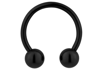 Black Horseshoe Earring