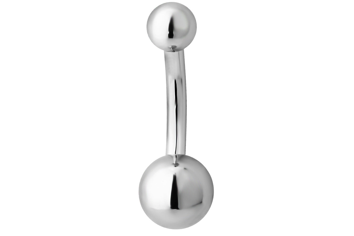 Short Bar Double Ball Belly Ring