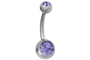 Double Gem Belly Ring