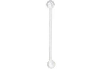 1 Non-Toxic BioFlex Clear Retainer Pregnancy Belly Button Barbell
