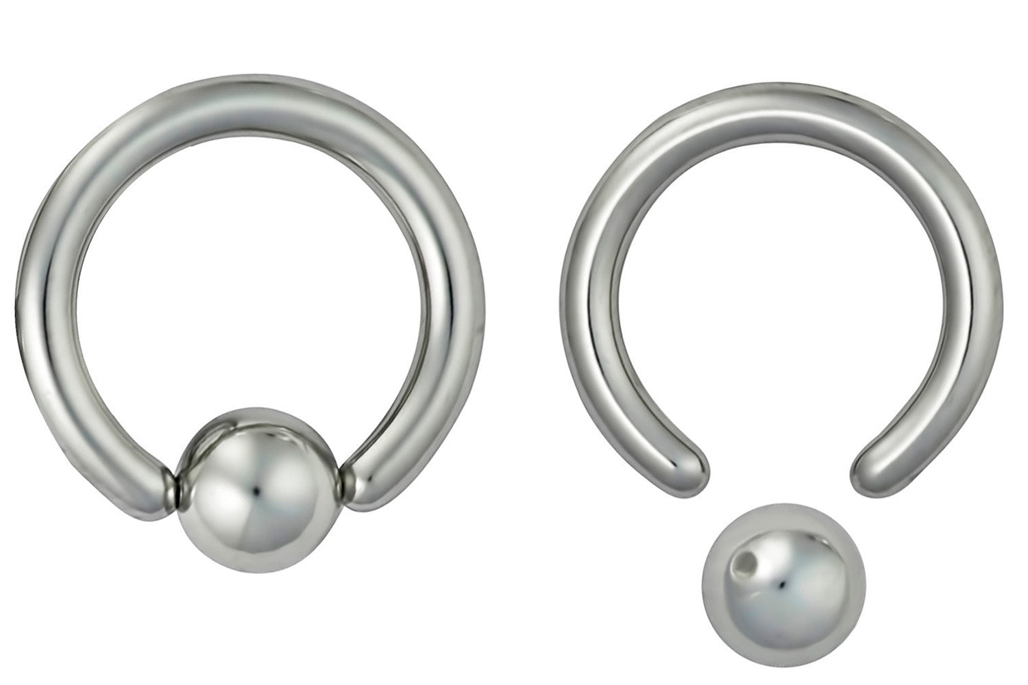 Pair of Captive Bead Rings