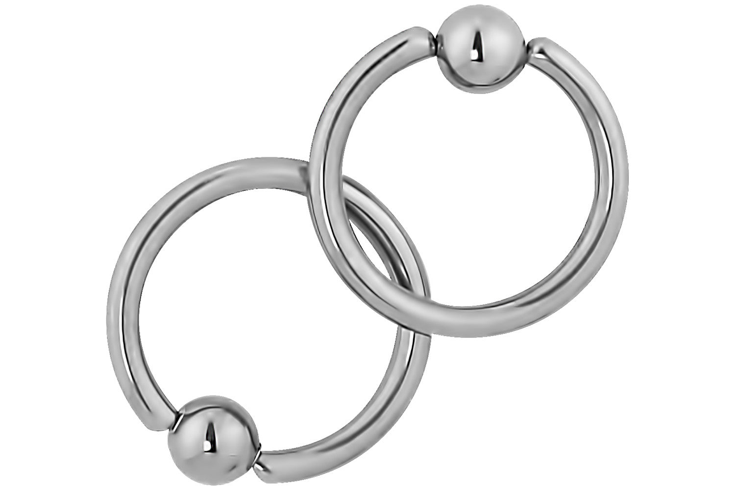These 14 gauge rings are hypoallergenic and nickel free. They can be worn in a variety of 14 gauge body piercings.