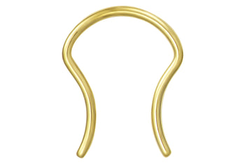 Gold U-Shaped Septum Ring