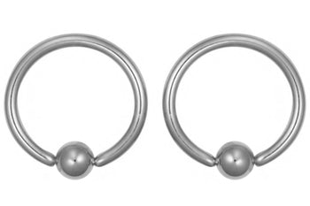 Pair of Captive Bead Nipple Rings
