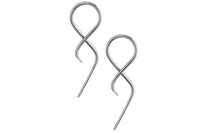 These unique twist tail taper earrings are made with 316L Surgical Steel and are nickel free and hypoallergenic. They are 14 gauge (1.6 mm thick) and measure 1.75 inches in length.